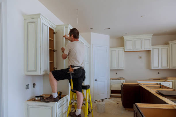 Kitchen island installation in Spotswood by JMT Kitchen Cabinet